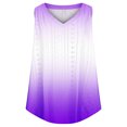 thumbnail image 4 of Plebaso Womens Tank Tops V Neck Gradient Lightweight Eyelet Shirts Flowy Loose Summer Sleeveless Blouses, 4 of 7