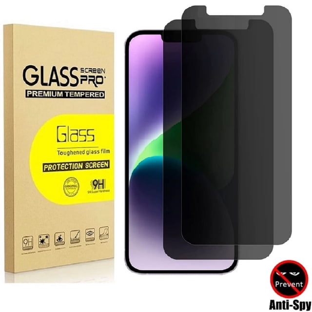 2 Pack iPhone 12 mini Privacy Screen Protector 5.4 Inch, 9H Anti Spy Dark Tempered Glass Screen Protector for iPhone 12 mini, Easy Installation, Bubble Free