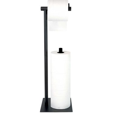 Toilet Paper Stand , Toilet Tissue Roll Holder Free Standing, Bath Toilet Paper Roll Standing Dispenser with Reserve, Toilet Tissue Organizer Stand with Heavy Base for Bathroom Washroom Lavatory