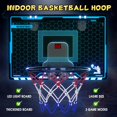 thumbnail image 4 of HopeRock Indoor Mini Basketball Hoop for Kids, Basketball Hoops Over The Door with LED Lighting, Mini Hoop with Scoreboard & 3 Ba, 4 of 7