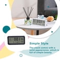 thumbnail image 3 of Clock LCD Thermometer Sensitive Hygrometer Smart Style Black White Electronic Home Humidity Weather Time Gauge Display Clocks Accessories Black, 3 of 7