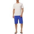 thumbnail image 2 of INSPIRE CHIC Men's Solid Board Shorts Quick Dry Swim Trunks with Elastic Waist & Drawstring 34 Navy Blue, 2 of 7