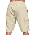 thumbnail image 3 of Plebaso Mens Casual Shorts Drawstring Lightweight Summer Shorts Solid Color Loose Beach Shorts for Men, 3 of 7