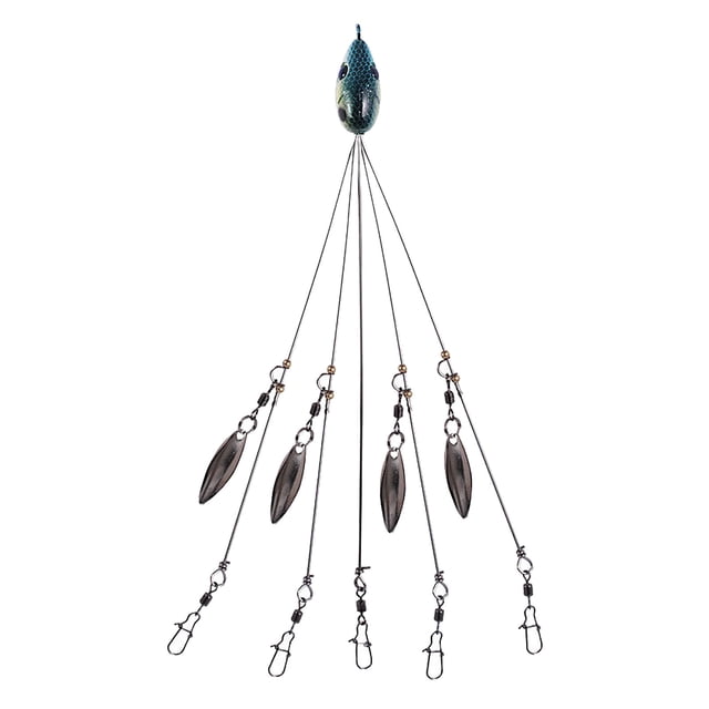 EGNMCR 5 Arms Umbrella Fishing Rig Bait Fishing Lures With Snap Swivels the Bait