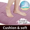 thumbnail image 2 of ORUYROP Memory Foam Bath Mat Rug, 24 x 17 Inches, Comfortable, Soft, Super Water Absorption, Machine Wash, Non-Slip, Thick, Easier to Dry for Bathroom Floor Rugs, Mauve, 2 of 7