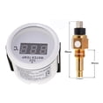 thumbnail image 2 of 52mm Digital Water Temp Gauge LCD Water Temperature Gauge Temp Meter With Sensor 3/8 NPT Racing For Car Marine Boat, 2 of 7