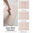 thumbnail image 3 of Super Absorbent Bath Mat 17" x 24" Pink Ultra Thin NonSlip Bathroom Rugs with Rubber Backing Fits Under Door QuickDry & Super Absorbent Layer Add a Pop of Color to Your Bathroom, 3 of 6
