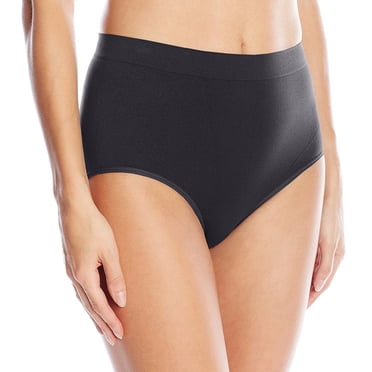 Vanity Fair Womens Smoothing Comfort Seamless Brief Panty, 10, Midnight Black