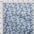 thumbnail image 3 of oneOone Rayon Sky Blue Fabric Asian Baroque Craft Projects Decor Fabric Printed By The Yard 56 Inch Wide, 3 of 4
