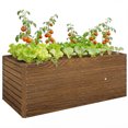 thumbnail image 1 of Outsunny Galvanized Raised Garden Bed, 5' x 3' x 2' Planter Box Dark Brown, 1 of 10