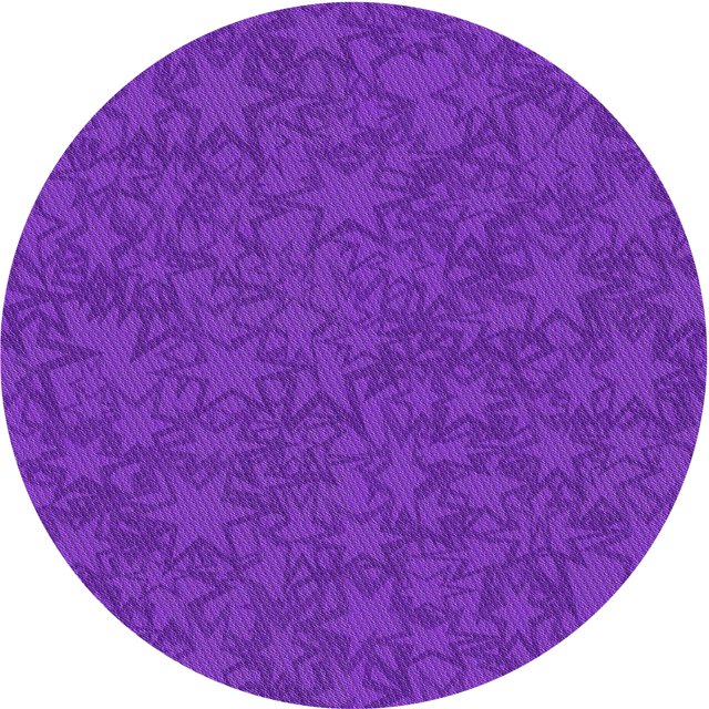 Ahgly Company Tapis Rond Lavable en Machine Intérieur Transitionnel Néon Violet, 6 Pieds Rond