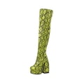 thumbnail image 2 of Cameland Patchwork Serpentine Platform Ultra High Heel Winter Ladies Over The Knee Boots, 2 of 7