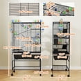 thumbnail image 3 of PawHut Grande Cage pour Hamster, Cage Roulante à 5 Niveaux pour Gerbille avec Tablette de Rangement, 3 of 10