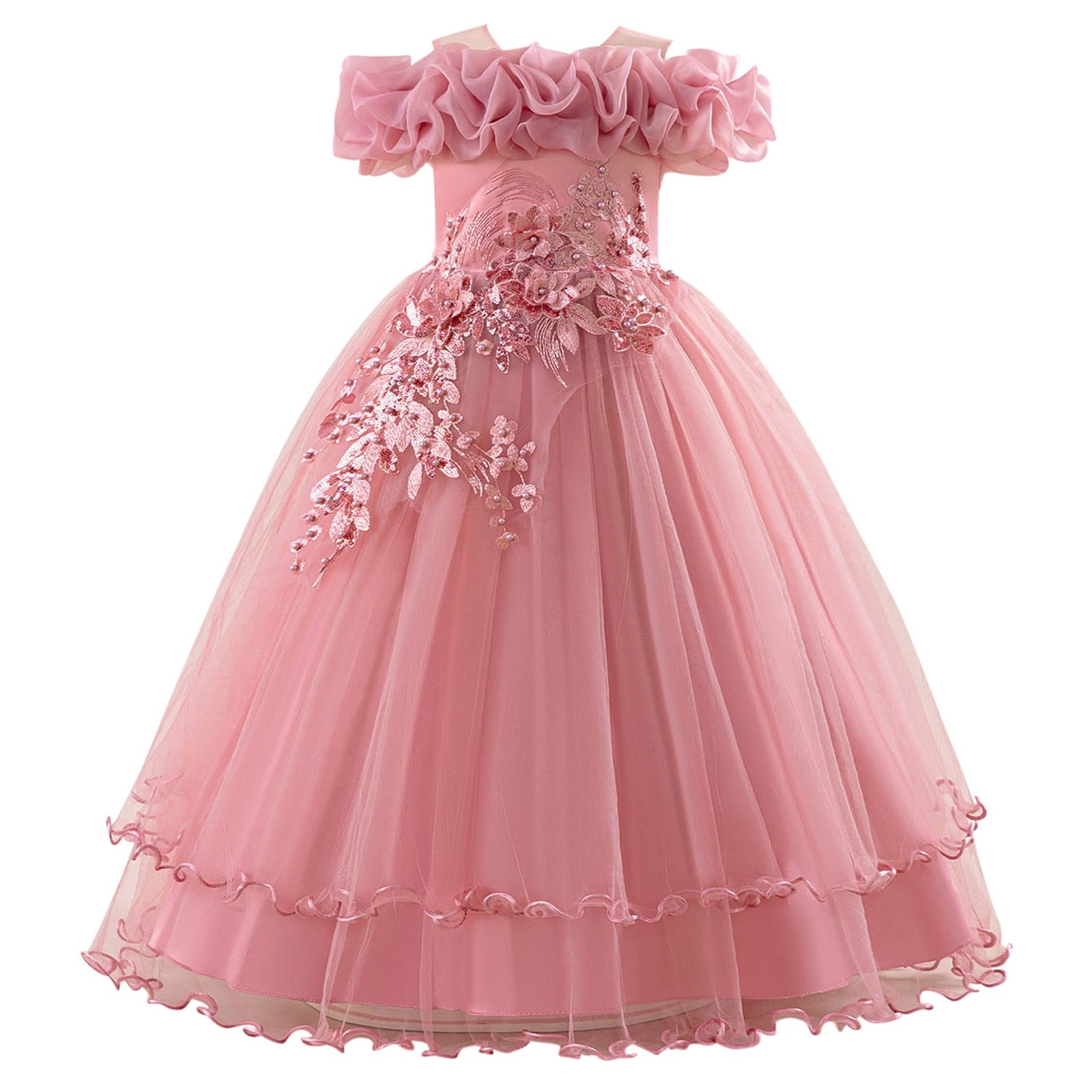 year 7 graduation dresses TJAZFJPA Elegant Girls for Casual Wedding and Party Wear with Off Shoulder Design and Tutu Skirt for Ages 12 Dress for Girls 5Th Grade middle school graduation dresses