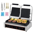 thumbnail image 4 of AKDSteel Commercial Panini Grill, 1800w Electric Sandwich Maker With 9"x9" Full Grooved Enamel Plate And Temp Control, 4 of 8