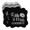 thumbnail image 3 of Inkdotpot Pack Of 100 Real Silver Foil Bracket Shape Paper Tags Kiss The Miss Goodbye Bridal Shower Favor Hang Tags, 3 of 7