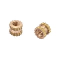 thumbnail image 3 of Embedded Nut,M2 Brass Cylinder Knurled Brass Insert Nut Moldedin Insert Striking Appearance, 3 of 8