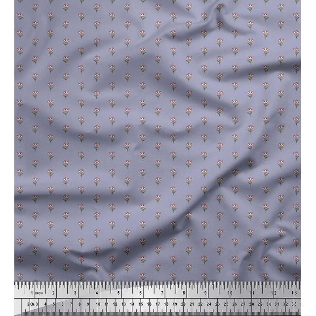 Soimoi Rayon Fabric Leaves & Floral Shirting Fabric Prints by Yard 42 Inch Wide