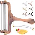 thumbnail image 2 of Cheese Slicer With Wire and Adjustable Thickness - Heavy Duty Stainless Steel - 2 Extra Wires Included-Copper, 2 of 4
