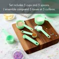 thumbnail image 4 of Way-to-Celebrate 10PC Measuring Cups and Spoon Set - Green, 4 of 11