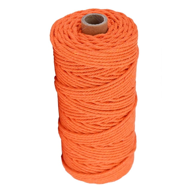 Agiferg 3mm Macrame Cotton Cord Hanging Rope Craft Cord DIY Crafts Knitting 100M