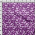 thumbnail image 3 of oneOone Velvet Purple Fabric Florals Sewing Craft Projects Fabric Prints By Yard 58 Inch Wide, 3 of 4