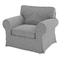 thumbnail image 1 of Le Remplacement de Housse de Sofa Ektorp en Coton Épais Est Rendu Compatible pour Chaise IKEA Ektorp (Fauteuil) (Polyester Lin), 1 of 5