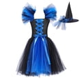 thumbnail image 1 of YOUSNH Halloween Tout-Petits Enfants Bébés Filles Magnifique Sorcière Robe Noire avec Chapeau Tutu Chic Déguisement Fête Tulle Robes Robes pour Filles J_002 8-9 Ans, 1 of 6