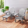 thumbnail image 4 of Costway Patio Adirondack Chair All-Weather HIPS Lounge Chair with Retractable Footrest Gray, 4 of 9
