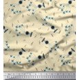 thumbnail image 1 of Soimoi Rayon Fabric Airplane,Guitar Wire & Notes Musical Instrument Print Fabric by The Yard 56 Inch Wide, 1 of 3