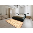 thumbnail image 4 of Ahgly Company Indoor Square Abstract Sun Yellow Oriental Area Rugs, 7' Square, 4 of 6