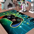thumbnail image 2 of Gaming Carpet Square Rugs 3D Gamer Area Rug for Boys Room Gamepad Controller Door pad for Bedroom Living Room Floor Mats, Colorful 60*120cm, 2 of 2