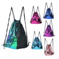 thumbnail image 3 of Decodeary Convenient And Trendy Mermaid Sequin Drawstring Bag ConvenientLightweight Travel sapphire silver, 3 of 6