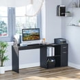 thumbnail image 2 of HOMCOM L Shaped Desk Corner Computer Table with Storage for Home Office, 2 of 10