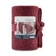 thumbnail image 4 of Mainstays Black Crimson Chenille Throw, 50" x 72", 4 of 6