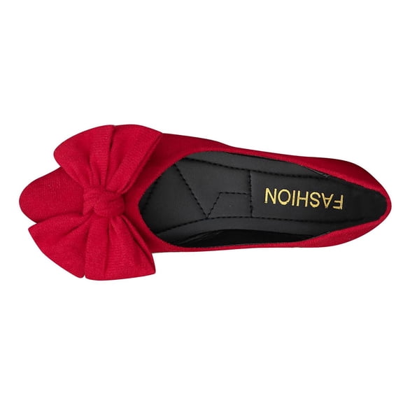 Women Fashion Bowknot Flats Comfort Pointed Toe Dress Shoes Cute Slip On Ballet Flats Comfortable Work Shoes