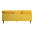 thumbnail image 3 of Topline Home Furnishings Striking Yellow Velvet Sofa, 3 of 5