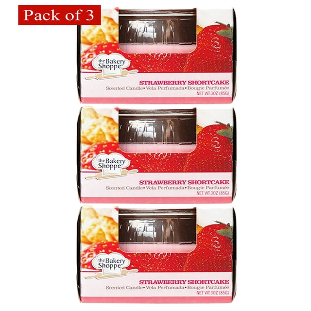 Bakery Shoppe Bougie Parfumée 3 Oz - Fraisinette (Lot de 3)