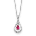 thumbnail image 1 of Collier Pierre de Naissance en Argent Sterling Juillet CZ, 18 Pouces, 1 of 3