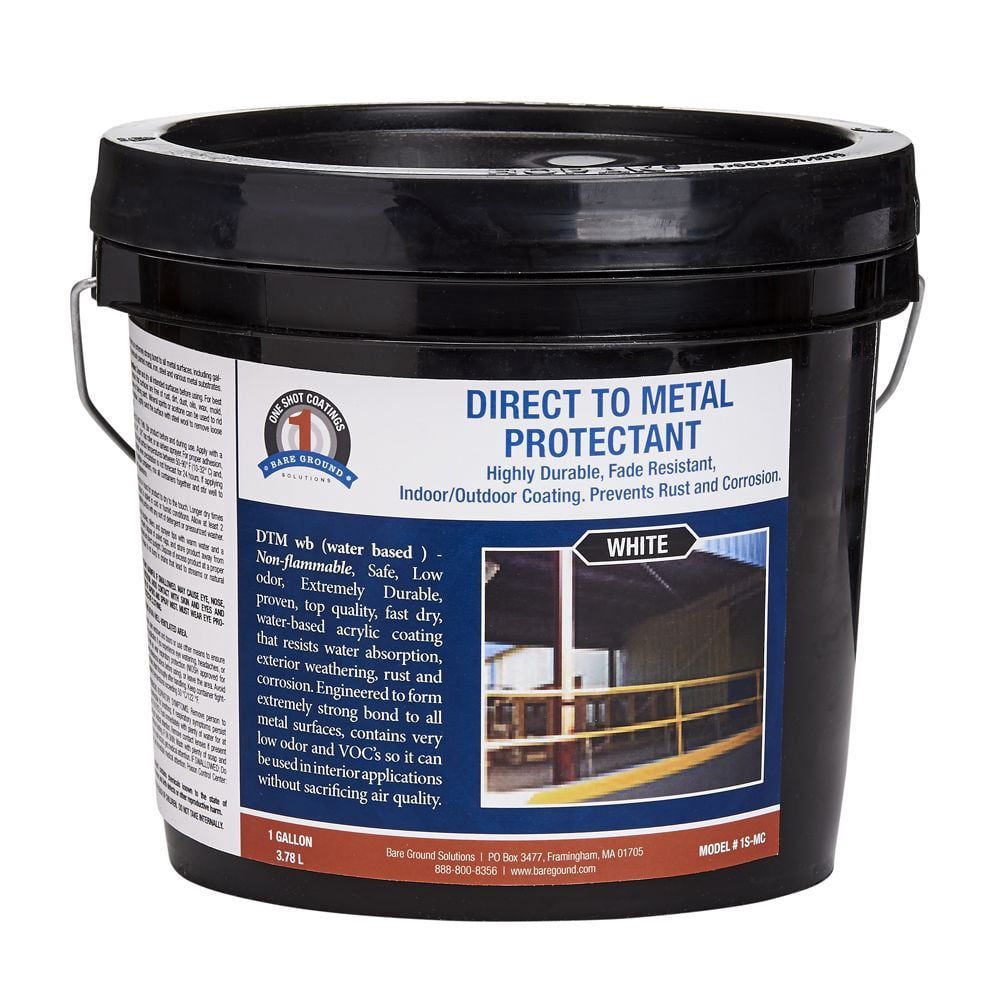 1 Shot Direct To Metal Protectant Paint (One Gallon-White) by Bare Ground