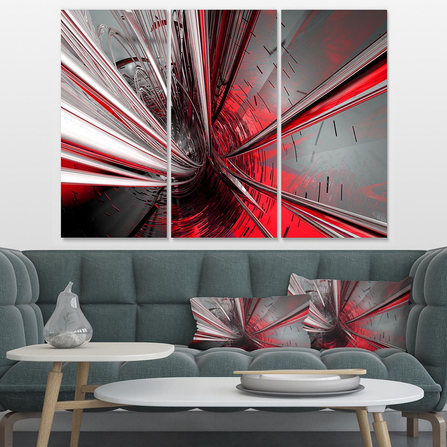 Designart Fractal 3D Profondément au Milieu Art mural sur toile