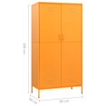 thumbnail image 3 of vidaXL Wardrobe Mustard Yellow 90x50x180 cm Steel, 3 of 4