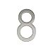 thumbnail image 3 of Architectural Mailboxes 3584SN-8 Frank Lloyd Collection Wright Address House Number, 8, Satin Nickel, 3 of 3