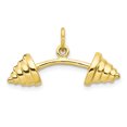 thumbnail image 1 of 10K Yellow Gold Solid Barbell Charm, 1 of 2