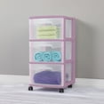 thumbnail image 4 of Sterilite 3 Drawer Cart, Purple, 4 of 7