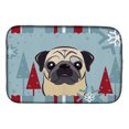 thumbnail image 2 of Carolines Treasures BB1759DDM Winter Holiday Black Pug Dish Drying Mat, 2 of 2