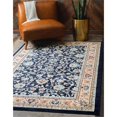 thumbnail image 2 of Unique Loom Kashan Traditional Floral Area Rug, 5 x 8 Feet, Navy Blue/Ivory, 2 of 2