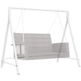 thumbnail image 1 of Outsunny Swing Stand, Metal Swing Frame, 528 LBS Weight Capacity, White, 1 of 10