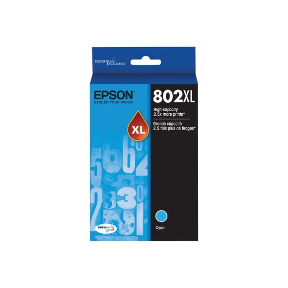 Epson T802XL220 DURABrite Ultra Cyan High Capacity Cartridge Ink