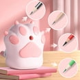 thumbnail image 4 of CaiYueKe Cute Cat Paw Pencil Sharpener, Hand Crank Automatic Pencil Sharpener, Pink Blue Pencil Sharpener, Stationery Gift, Drawer Shavings Box, Safe Non Slip Pencil Sharpener, 4 of 7